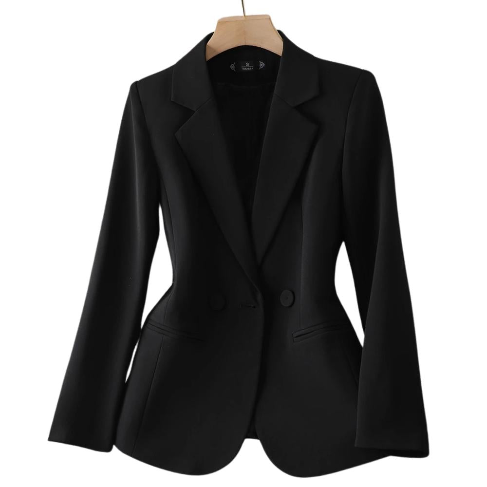 Blazer Feminino de Alfaiataria Liso Sofisticado Preto - Forzane