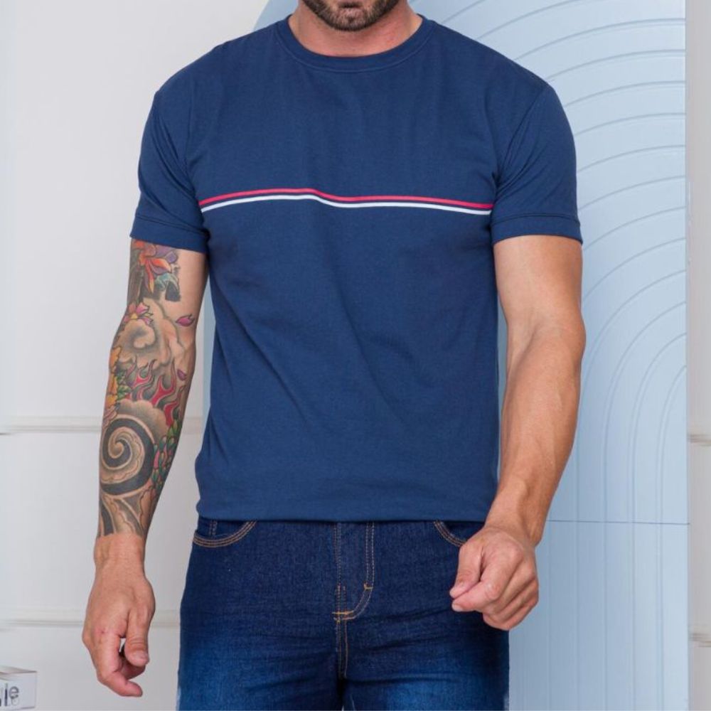 Camiseta Masculina Gola Careca