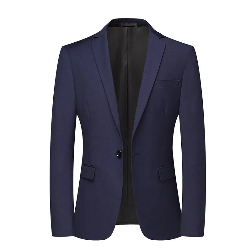 Blazer Masculino Social Liso com Botão Único