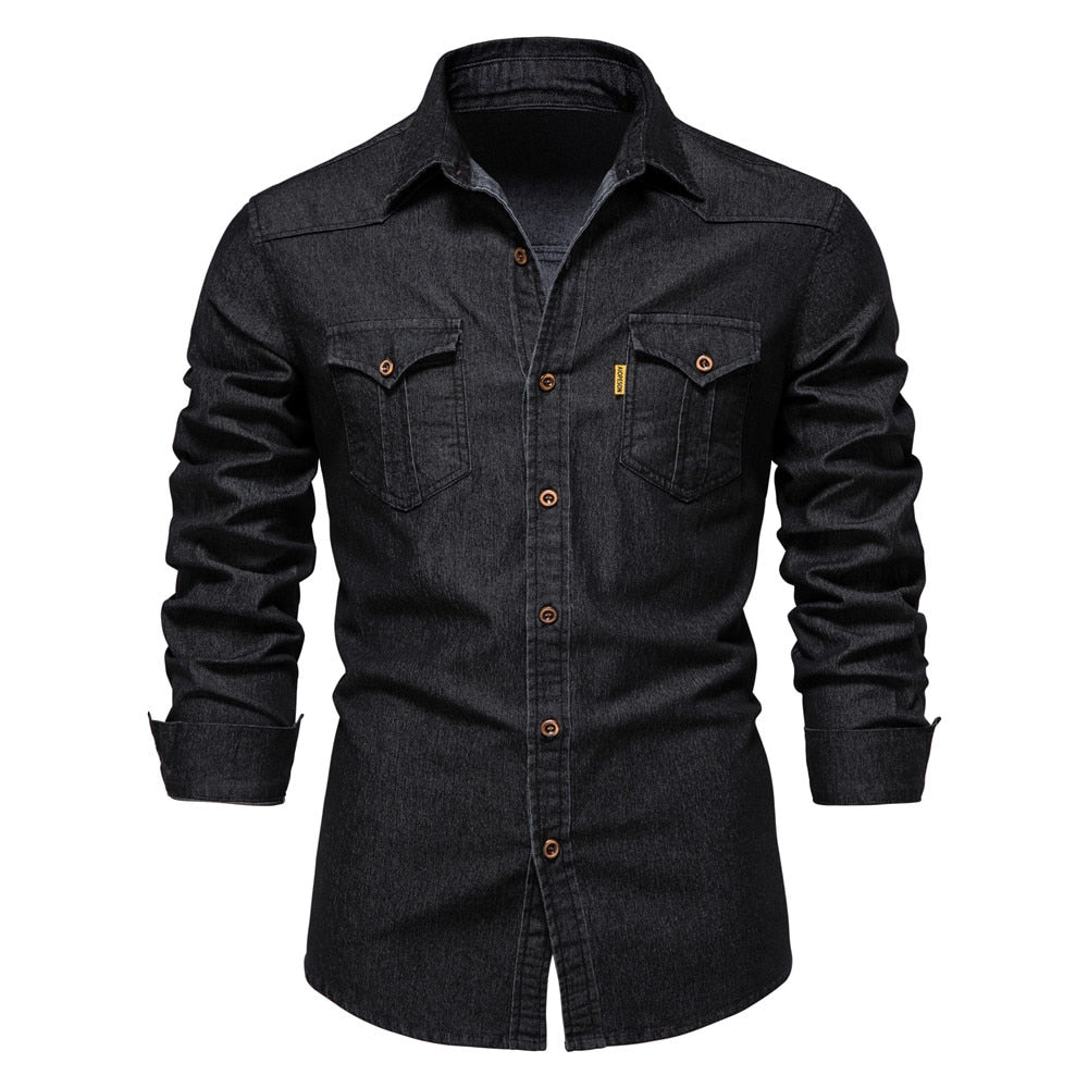 Jaqueta Jeans Masculina Escura