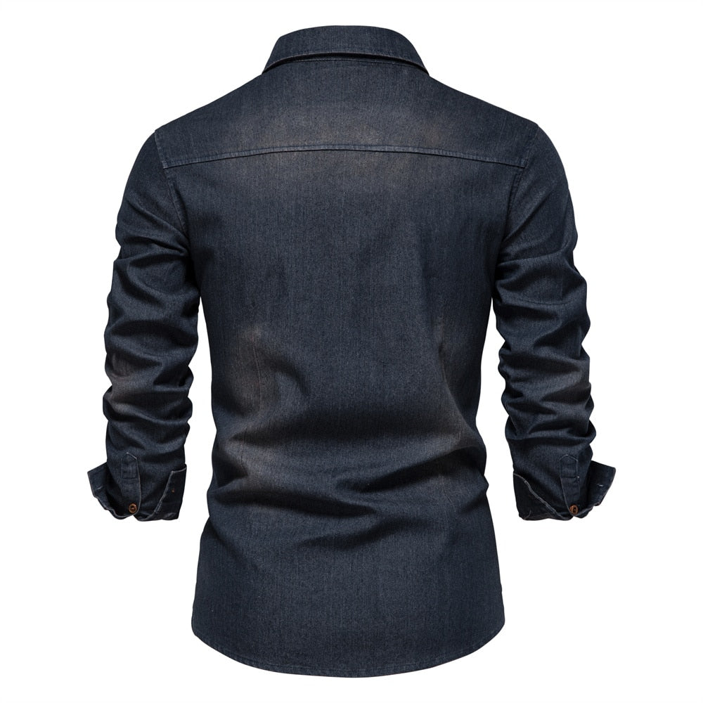 Jaqueta Jeans Masculina Escura