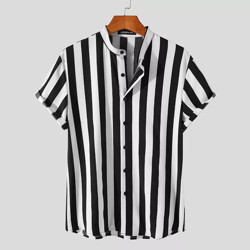 Camisa Masculina Listrada de Botão