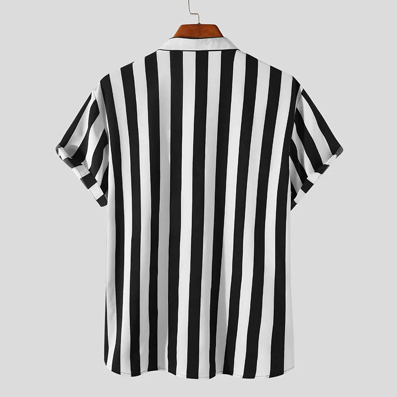 Camisa Masculina Listrada de Botão