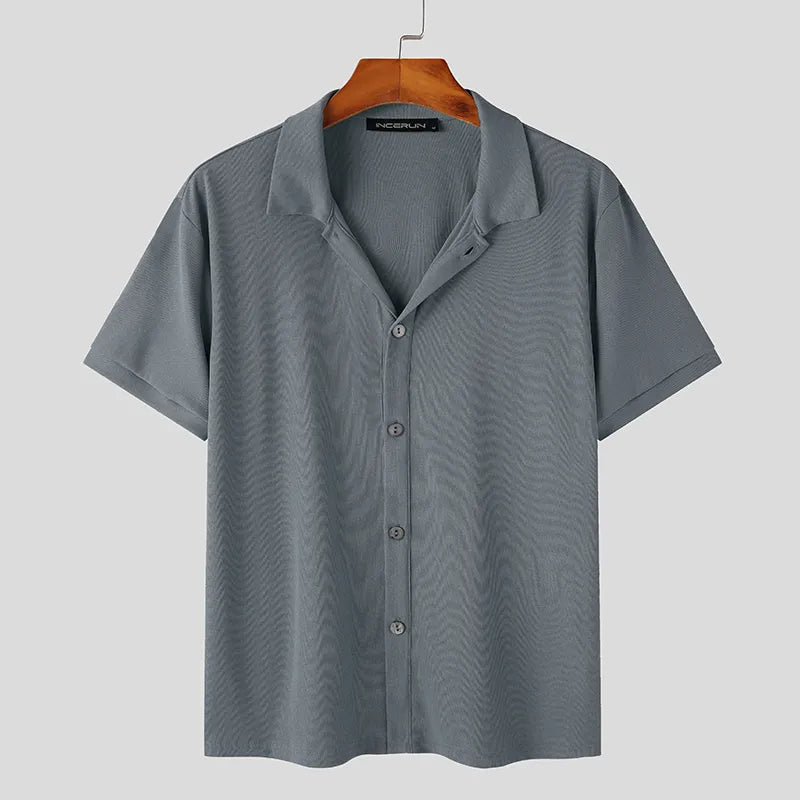 Camisa Masculina de Verão Slim